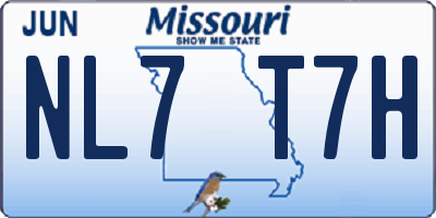 MO license plate NL7T7H