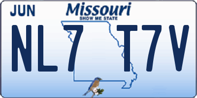 MO license plate NL7T7V