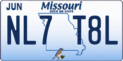 MO license plate NL7T8L