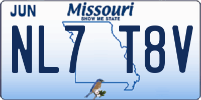 MO license plate NL7T8V