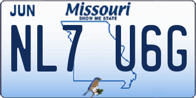 MO license plate NL7U6G