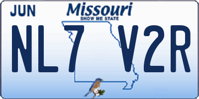 MO license plate NL7V2R