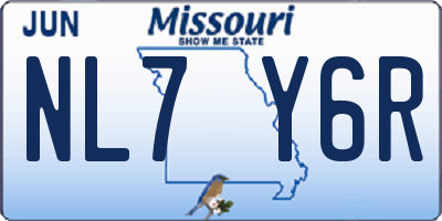 MO license plate NL7Y6R