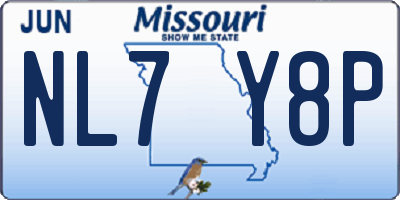 MO license plate NL7Y8P