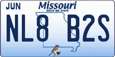 MO license plate NL8B2S