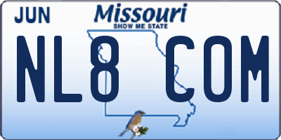 MO license plate NL8C0M