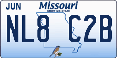 MO license plate NL8C2B