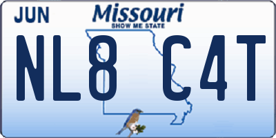MO license plate NL8C4T