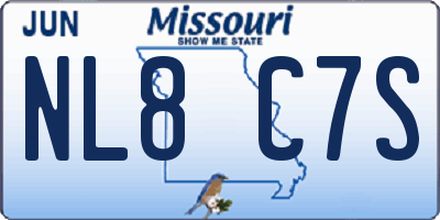 MO license plate NL8C7S