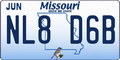 MO license plate NL8D6B