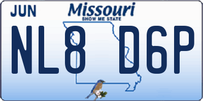 MO license plate NL8D6P