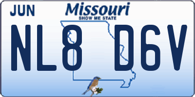 MO license plate NL8D6V