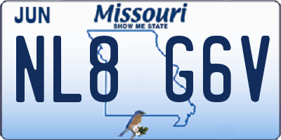 MO license plate NL8G6V