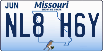 MO license plate NL8H6Y