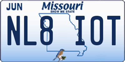 MO license plate NL8I0T