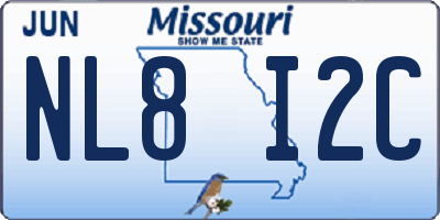MO license plate NL8I2C