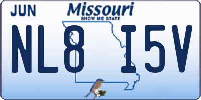 MO license plate NL8I5V