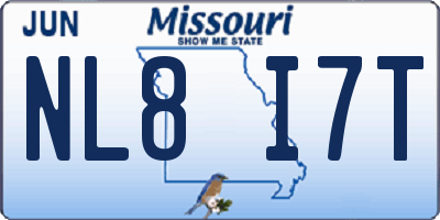MO license plate NL8I7T