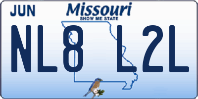 MO license plate NL8L2L