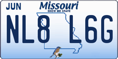 MO license plate NL8L6G