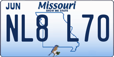 MO license plate NL8L7O