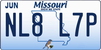 MO license plate NL8L7P