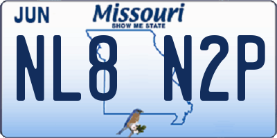 MO license plate NL8N2P