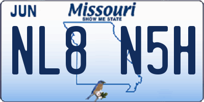 MO license plate NL8N5H