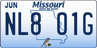 MO license plate NL8O1G