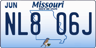 MO license plate NL8O6J
