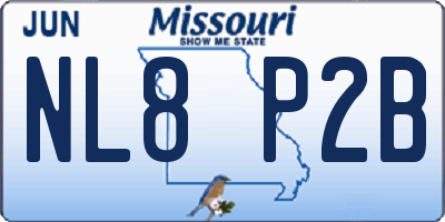MO license plate NL8P2B