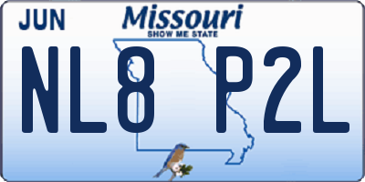 MO license plate NL8P2L