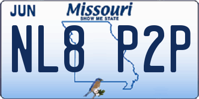 MO license plate NL8P2P