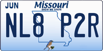 MO license plate NL8P2R