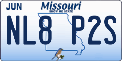 MO license plate NL8P2S