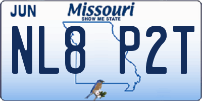 MO license plate NL8P2T