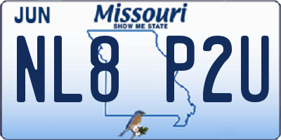 MO license plate NL8P2U