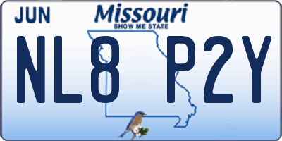 MO license plate NL8P2Y