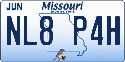 MO license plate NL8P4H