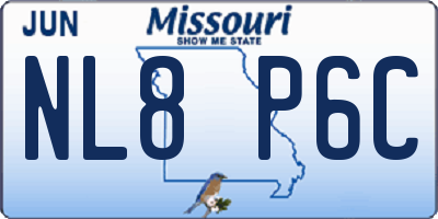 MO license plate NL8P6C
