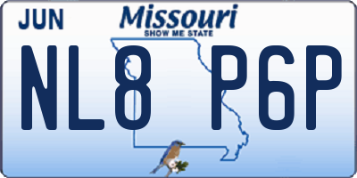 MO license plate NL8P6P
