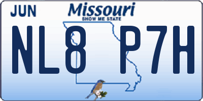 MO license plate NL8P7H