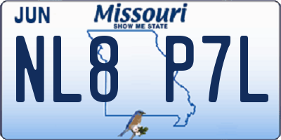 MO license plate NL8P7L