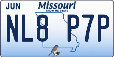MO license plate NL8P7P