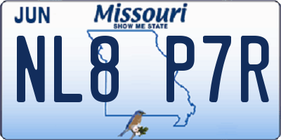 MO license plate NL8P7R