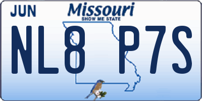 MO license plate NL8P7S