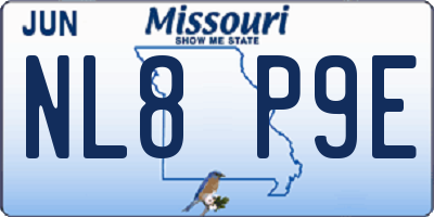 MO license plate NL8P9E