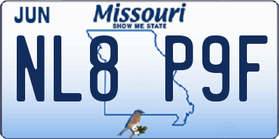 MO license plate NL8P9F