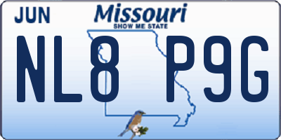 MO license plate NL8P9G