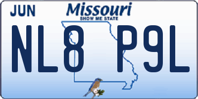 MO license plate NL8P9L